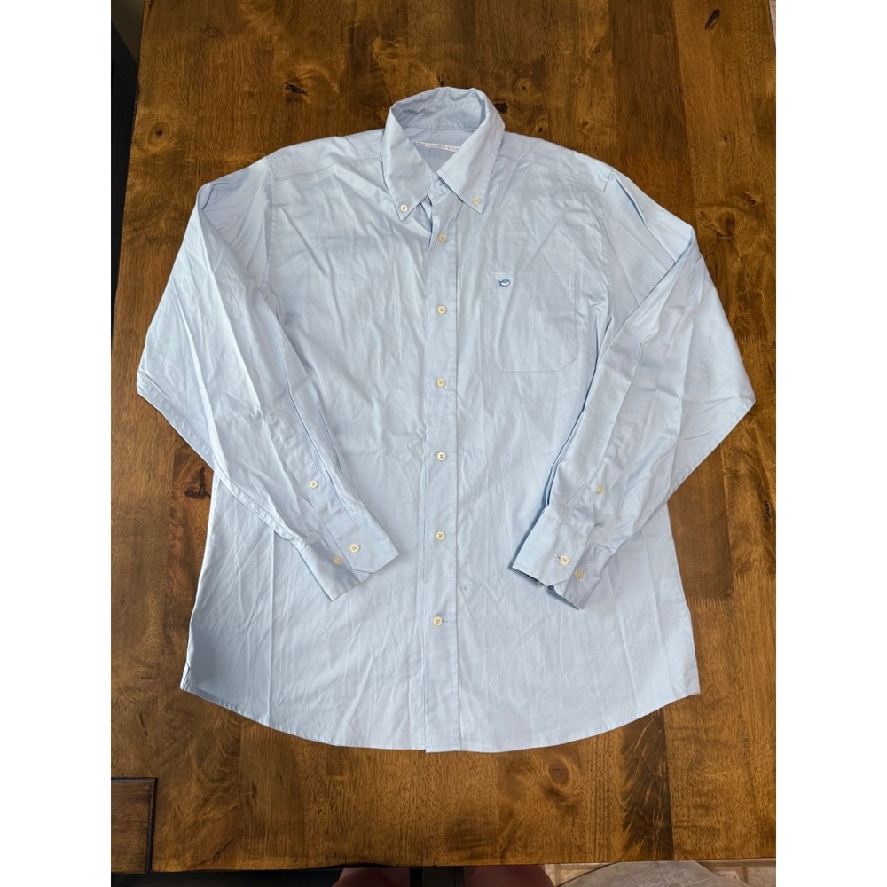 Mens Southern Tide light blue long sleeve button up stretch size M
